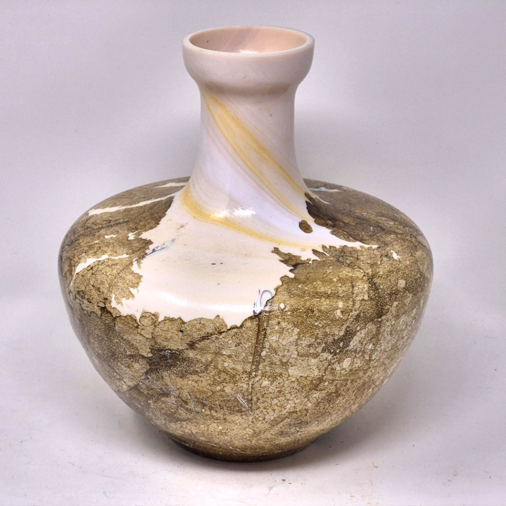 Large Slag Glass Vase